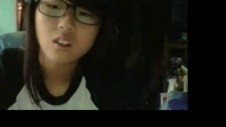 Cute asian on webcam