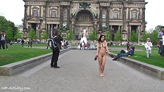 Sexy Brunette Silena Outdoor Public