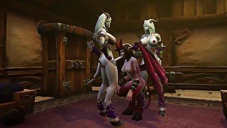 Futa Draenei Fuck Demon Girl Threesome  Warcraft Porn Parody