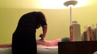 Hidden Cam At Wax Salon Girl Rubs Hard Dick Of Customer