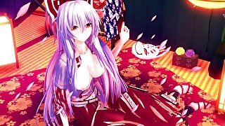 DOING IT WITH FUJIWARA NO MOKOU 😳 TOUHOU HENTAI