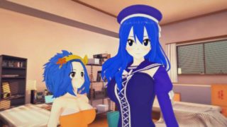 (3D Hentai)(Fairy Tail) Sex with Juvia and Levy