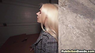 Real public 21yo slut POV fucked after deepthroating cock