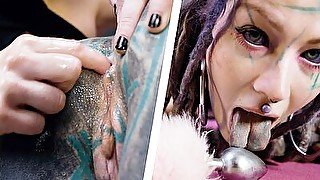 Pet Play Dominatrix Controls Tattoo Cat-girl