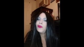 Morticia addams catches you wanking, Joi, humiliation and cei