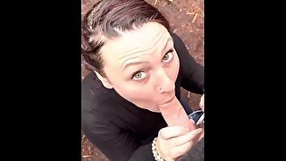 Public bj, fucking, pissing in her mouth