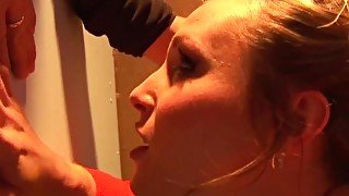 Harmony Rose has found a gloryhole and a rock hard dick