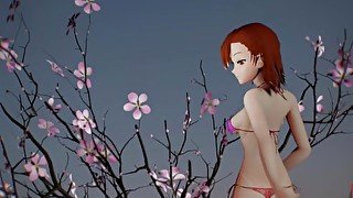 MMD R18 4k Misaka Mikoto bikini & stockings - Gimme X Gimme - 1028