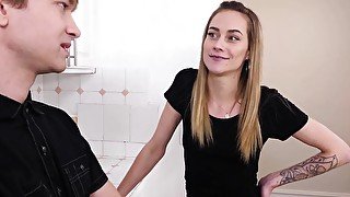 Alex Jett is ready to suck cock for pizza which is... wow