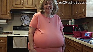 Suzie in Tit Play in the Kitchen