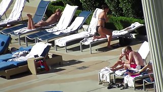 Las Vegas Pool Voyeur - Las Vegas MILF Thong