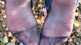 cum on german milf nylon soles