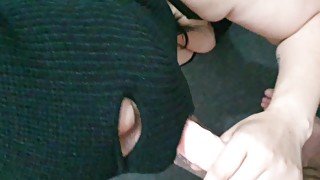 Masked step mom amazing blowjob on step son cock