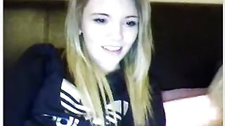 immature blonde teases on chatroulette