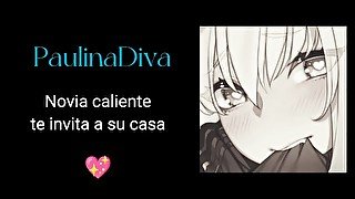 Novia caliente te invita a su casa [ASMR]