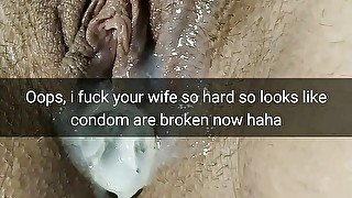 Cum addicted cheating wife want all the cum inside her pussy! - Cuckold Captions- Milky Mari