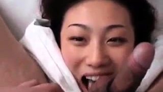 Asian blowjob blond amateur fucked after sucking cock