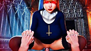 Shooting My Sin Cream Deep Inside This Nun's Satanic Tight Bald Pussy Makes Me Feel Like A Saint