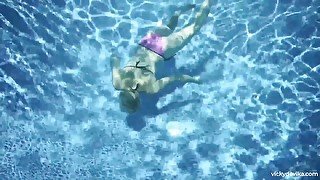 Vicky Devika Breath Hold Diving to Retrieve Coins Underwater