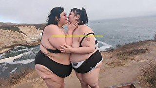 SSBBW Alt Lesbians Fucking & Kissing In Public (Preview)