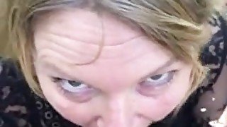 Blonde Milf blowjop in public