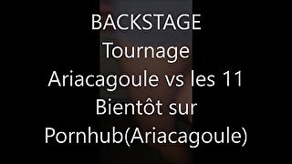 PREVIEW - Ariacagoule se fait baiser sa chatte anale en tournante et gang bang par 11 mecs