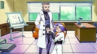 New Professor Turo in Pokémon Violet Gets Sloppy Blowjob By James From Team Rocket