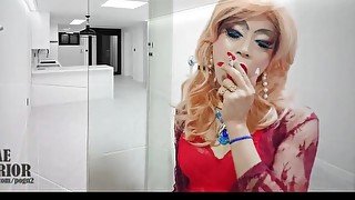 Sissy niclo sexy makeup smoking 6