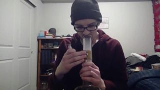 Cute Nerd Taking Rips