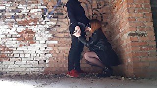 Fucking Guys Ass In An Abandoned Building (pegging)