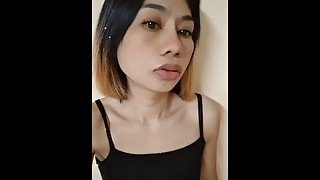 Cute slim Asian sexy horny girl tits