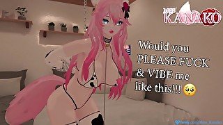 New Year TREAT!!! CATGIRL CHAINS her hands up and gets FUCKED and VIBED till she SQUIRTS!!!