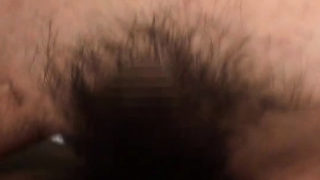 Japanese hairy snatch licked and fingered in close up