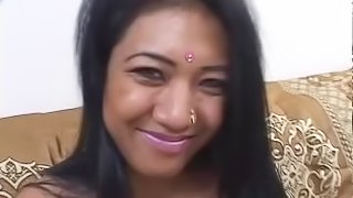 Horny Indian babe sucks and rides big hard cocks