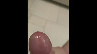 Masturbating and cumshot close up.