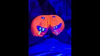 Big Booty in Pumpkin black light paint