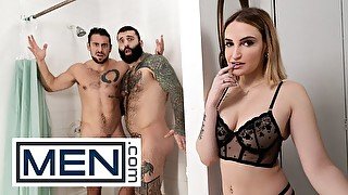 MEN - Horny Nina Rox Gives Her Mouth & Pussy To Markus Kage & Dante Colle To Fuck In The Shower