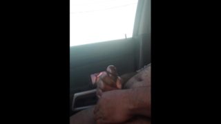 Watchingvporn in the car, jacking off