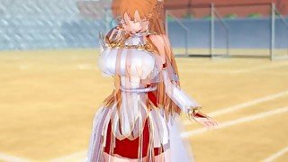 【エロゲーコイカツ！】ソードアートオンライン(SAO) 結城明日奈3DCG巨乳アニメ動画[Hentai Game Koikatsu! Yuuki Asuna (Anime 3DCG Video)]