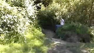 Sweet blond teen 18+ gay boy masturbates outdoors