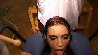 German Mature Piss And Cum Gangbang