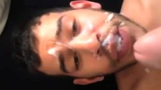 Arab Boy take the full load of daddys cum..