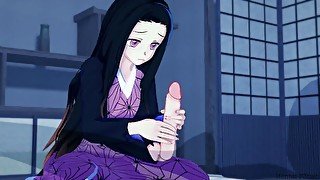 Nezuko Kamado Gives a Teaser Blowjob - Demon Slayer