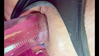 🌹 Rosebud Pumped And Fucked!!! DILDO INSIDE Gaping Wide Open ANAL SLUT ⭐️ DildoDadee