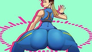 Chun Li Shakes Her Big 53 Year Old Ass - Super Extended Looped x5 Edition