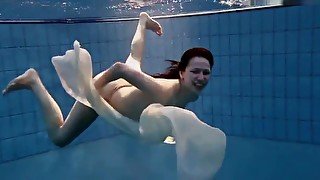 Special Czech teen 18+ hairy pussy in the pool