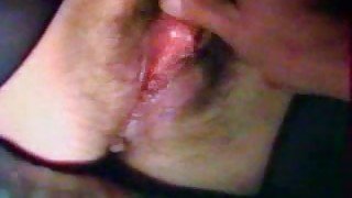 Slutty blonde wife begs me to finger fuck her hairy pussy