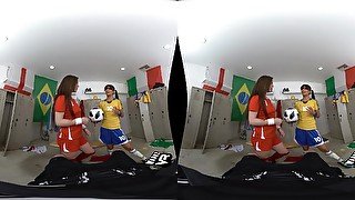 Two Girls & One World Cup Preview - Jojo Kiss & Katya Rodriguez - WANKZVR