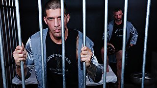 Guys locked in prison end up fucking in the ass