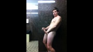 taping a wank in public toilet